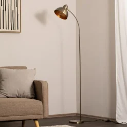 Opviq Gang|Pendellamper>Gulvlampe Varzan, guld, metal, højde 162 cm, E27