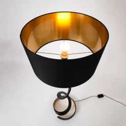 Gulvlampe Vortice, sort/guld, højde 157 cm, jern^Holländer Best