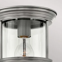 Hadrian Mini udendørs loftslampe, antik nikkel/klar^Quintiesse Discount