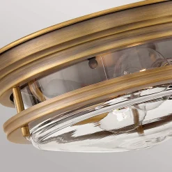 Quintiesse Hadrian udendørs loftslampe, bronze/klar