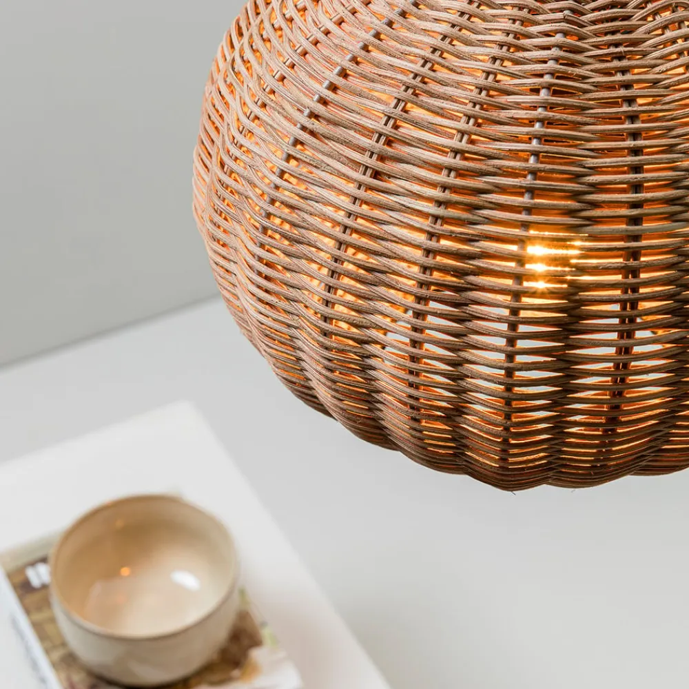 Haka pendellampe med rattan-skærm, Ø 25 cm^FARO BARCELONA Discount