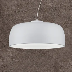 Trio Lighting Halvskålformet pendellampe Baron i mat hvid