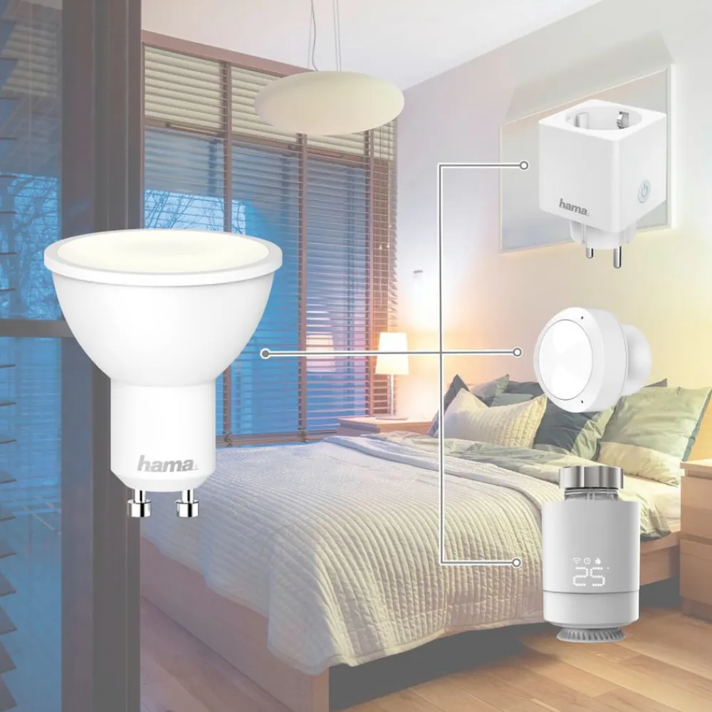 Hama Dæmpbar Led-Pære|Smarte Lyskilder>WLAN LED-reflektor GU10 5.5W 120° CCT dæmpes