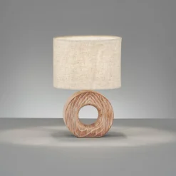 Hanke bordlampe, højde 31 cm, skærm sandfarvet^FISCHER & HONSEL Discount