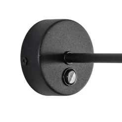 Harmony væglampe, sort, naturlig jute, med afbryder^TK Lighting Sale