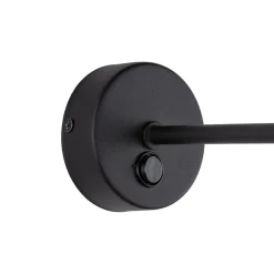 Harmony væglampe, sort, naturlig jute, med afbryder^TK Lighting Sale