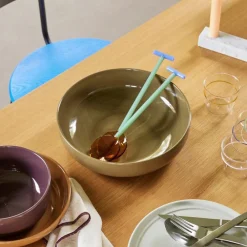 Hübsch Møbel Og Interiør>Amare Medium skål, olivengrøn, Ø 28 cm, højde 8 cm