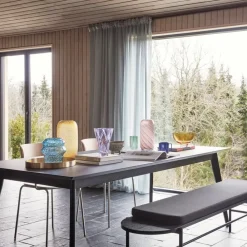 Hübsch Candy-vase, sæt med 2, pink, glas, højde 18 + 26 cm