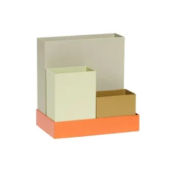 Hübsch Sortit organiser, sæt med 4, grøn/orange/sandfarvet