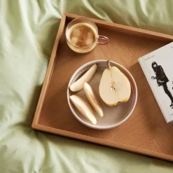 Structures-bakke, egetræsfarvet, 45 x 35 x 5 cm^Hübsch Hot