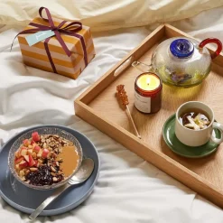 Structures-bakke, egetræsfarvet, 45 x 35 x 5 cm^Hübsch Hot