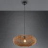 Trio Lighting Hedda hængelampe af sisal og metal