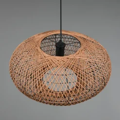 Trio Lighting Hedda hængelampe af sisal og metal