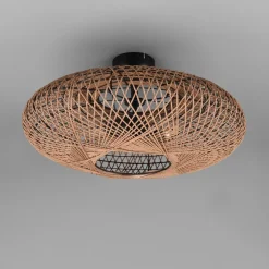 Trio Lighting Hedda loftlampe af sisal og metal