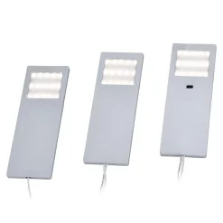 Paul Neuhaus Helena LED-møbellampe, 19 x 7 cm, sæt med 3, sensor, metal