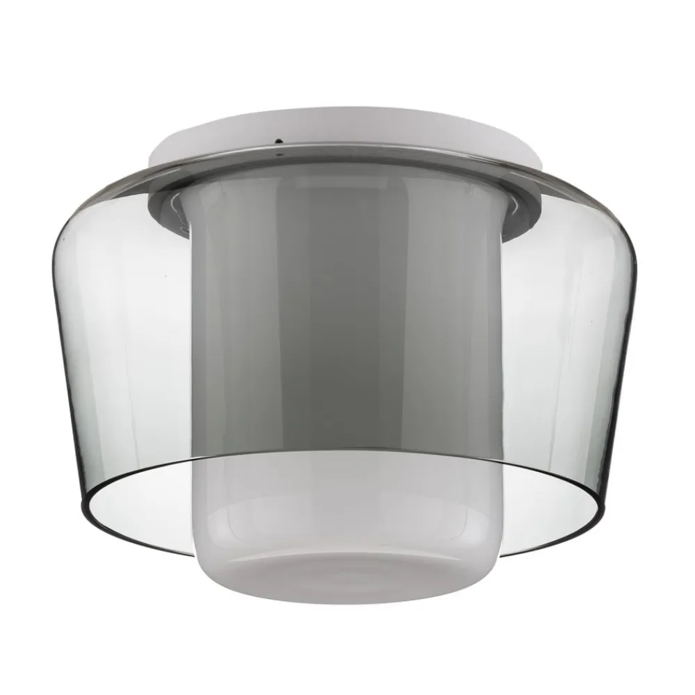 Helestra Loftlamper>Canio - loftlampe i glas, røggrå