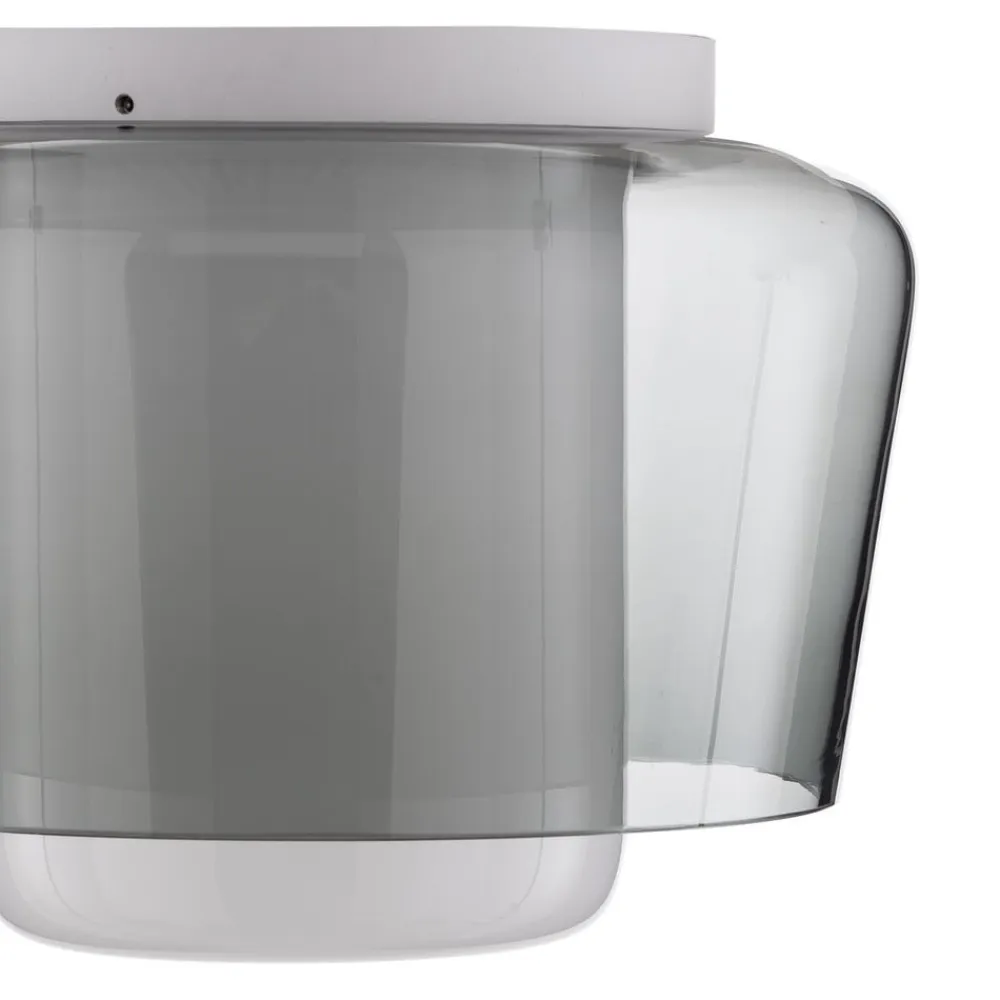 Helestra Loftlamper>Canio - loftlampe i glas, røggrå