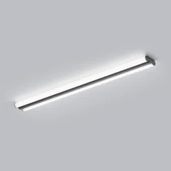 Helestra LED-spejllampe LOOM, længde 120 cm, sort, IP44