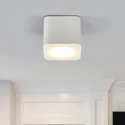 Helestra Oso LED-loftspot, kantet, hvid mat