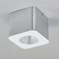 Helestra Oso LED-loftspot, kantet, mat alu