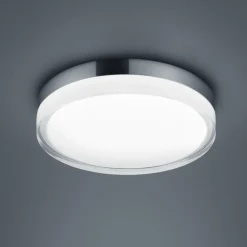 Helestra Tana LED-loftslampe, krom, Ø 28 cm