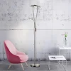 Helia LED-gulvlampe med læselampe, stål^JUST LIGHT. GmbH Online