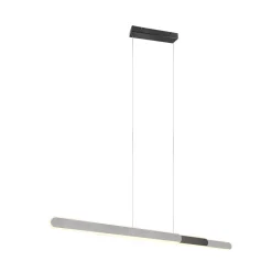 Trio Lighting Helios LED-hængelampe, udtrækkelig dim CCT alu