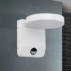 ORION Hendryk LED-væglampe, udendørs med sensor, hvid