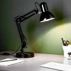 Henry skrivebordslampe, sort, højde 50 cm, justerbar^Brilliant Online
