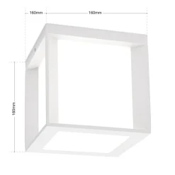 Henry udendørs væglampe, 16 x 16 x 16 cm, hvid^ORION Best