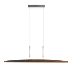HerzBlut Arco LED-hængelampe i olieret valnød 130 cm