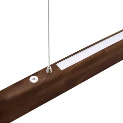 HerzBlut Arco LED-hængelampe i olieret valnød 130 cm