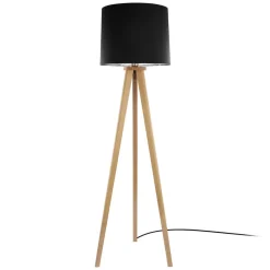 HerzBlut Elli gulvlampe, knasteg oliebeh./sort