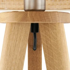 HerzBlut Elli gulvlampe, knasteg oliebeh./sort