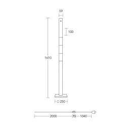 LED-gulvlampe Lana del bronco, træ, dæmpbar^HerzBlut Clearance