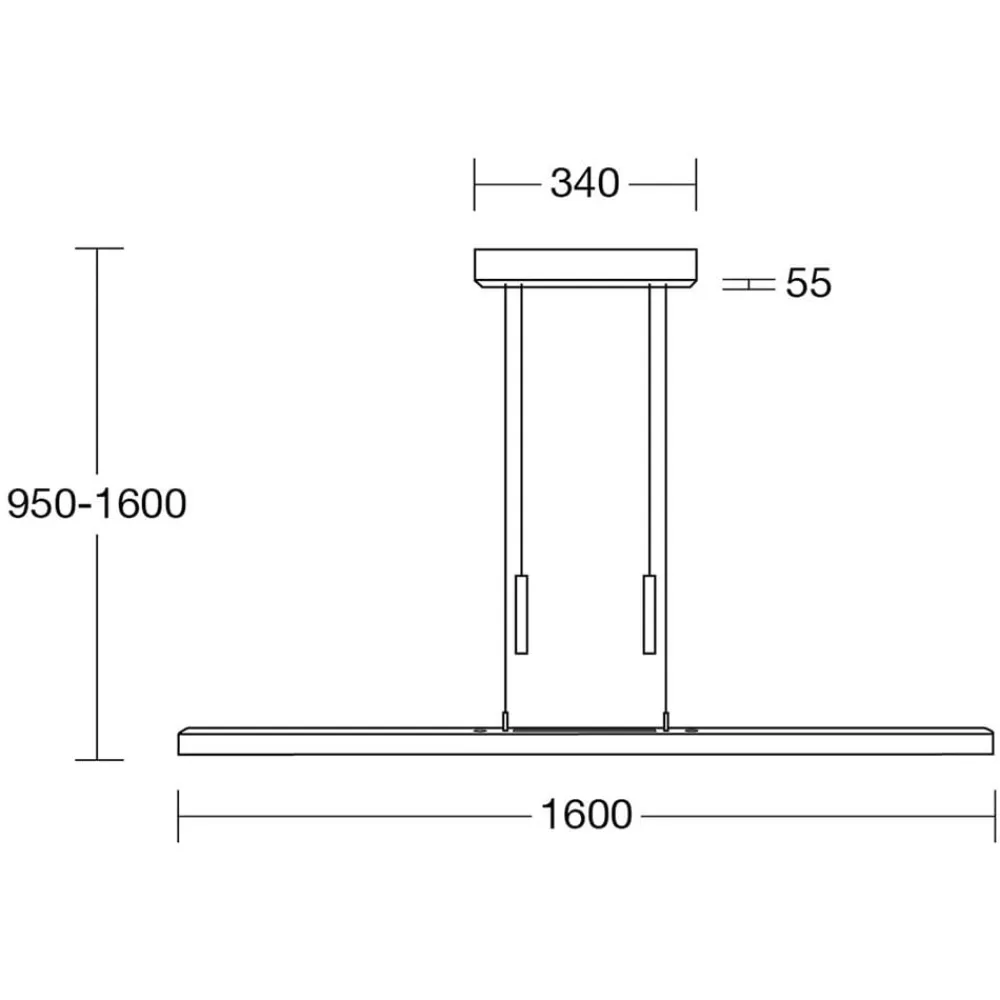 HerzBlut Leonora hængelampe Up&Down, 160 cm, natur