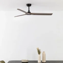 FARO BARCELONA Loftventilatorer>Heywood M loftventilator DC, sort/mørkt træ