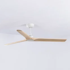 Heywood M loftventilator, DC, hvid/lyst træ^FARO BARCELONA Sale