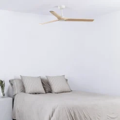 Heywood M loftventilator, DC, hvid/lyst træ^FARO BARCELONA Sale