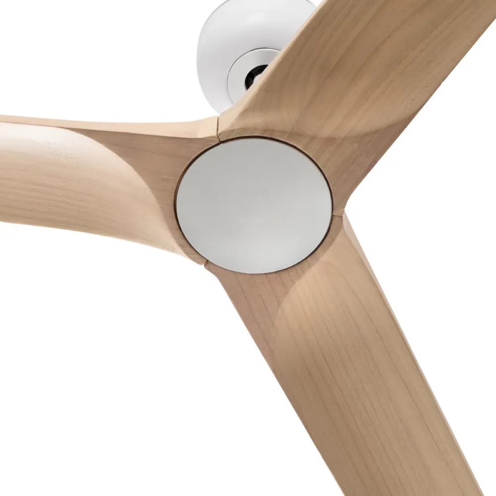 Heywood M loftventilator, DC, hvid/lyst træ^FARO BARCELONA Sale