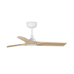 FARO BARCELONA Loftventilatorer>Heywood S loftventilator, DC, hvid/lyst træ