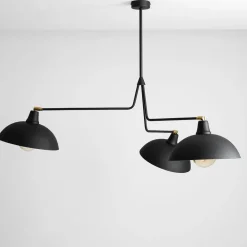 ALDEX Hængelampe 1036, 3 lyskilder, sort-gylden