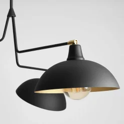 ALDEX Hængelampe 1036, 3 lyskilder, sort-gylden