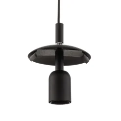 ALDEX Hængelampe 562, glas klar, kappe/baldakin sort