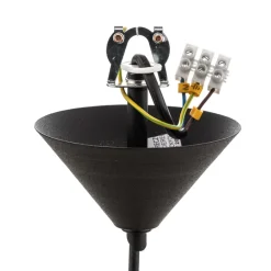 ALDEX Hængelampe 562, glas klar, kappe/baldakin sort