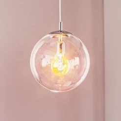 ALDEX Pendellamper>Hængelampe 562, glas klar, kappe/baldakin krom