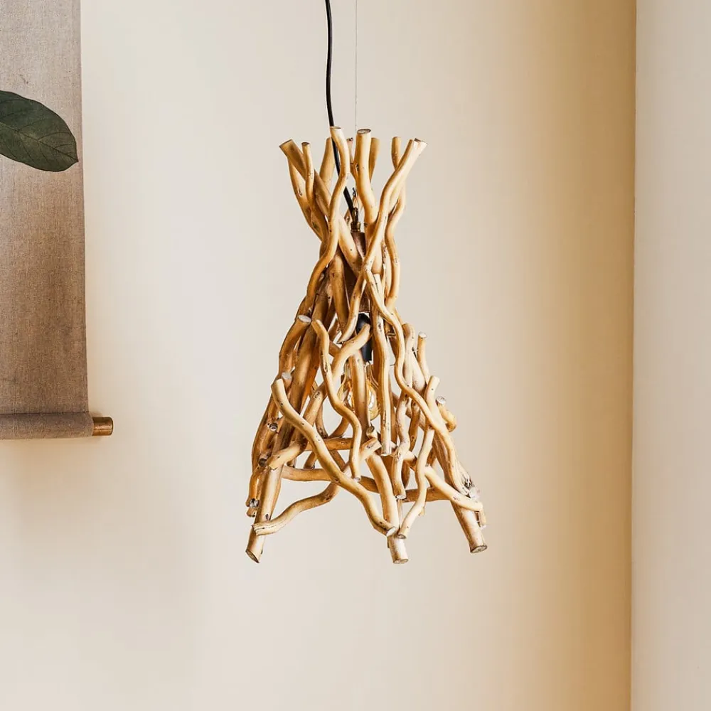 ONLI Pendellamper>Hængelampe Agar med skærm i træ