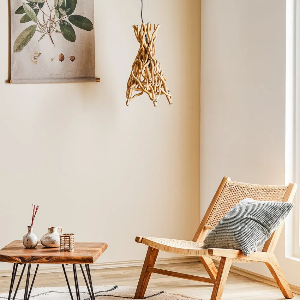 ONLI Pendellamper>Hængelampe Agar med skærm i træ