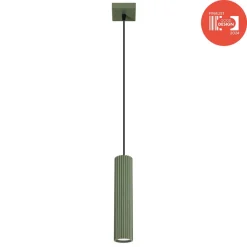 Hængelampe ALORA, olivengrøn, Ø 8 cm, metal, GU10^SOLLUX LIGHTING Online