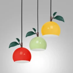 Luminex Hængelampe Apple mix, farverig, metal, Ø 42 cm, 3 lyskilder, E27